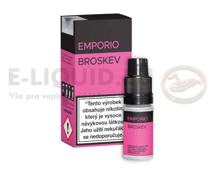 EMPORIO - Broskev 10ml Obsah nikotinu 0mg/ml