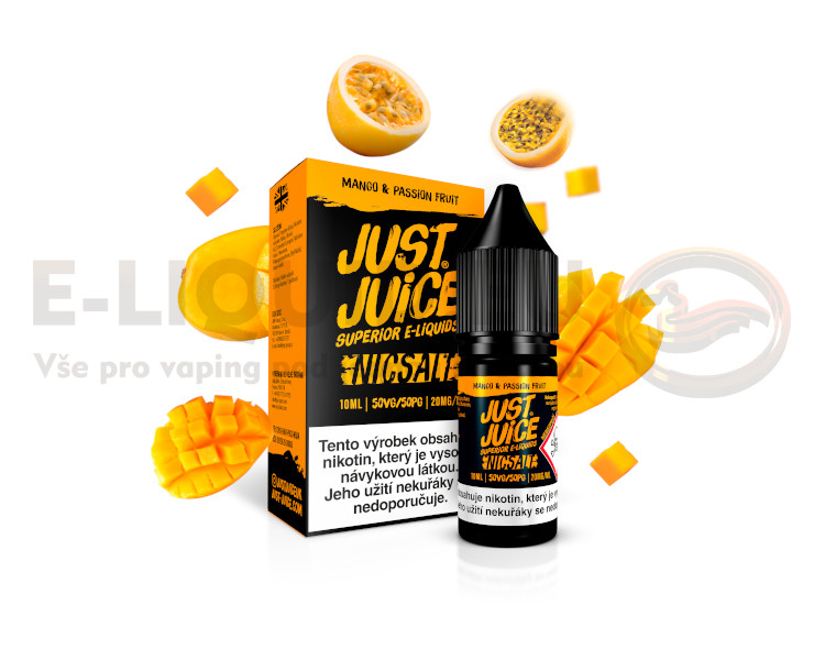 Just Juice Salt 10ml -Mango & Passion Fruit Obsah nikotinu 1