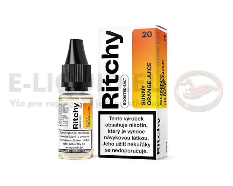 Ritchy salt 10ml - Sunny Orange Juice Obsah nikotinu 20mg/ml